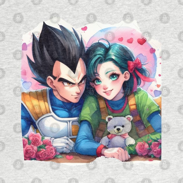 Vegeta & Bulma Valentine's Day by AlmostMaybeNever